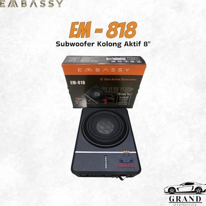 Promo Subwoofer Kolong Embassy Em-818 Subwoofer Aktif Embassy Em818 COD
