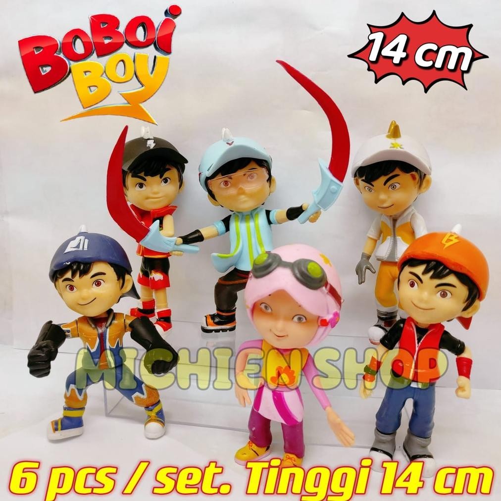 READY STOK Mainan Boboiboy Galaxy Halilintar Boboboy Boboboi Action Figure Murah set isi 5 Siap kiri