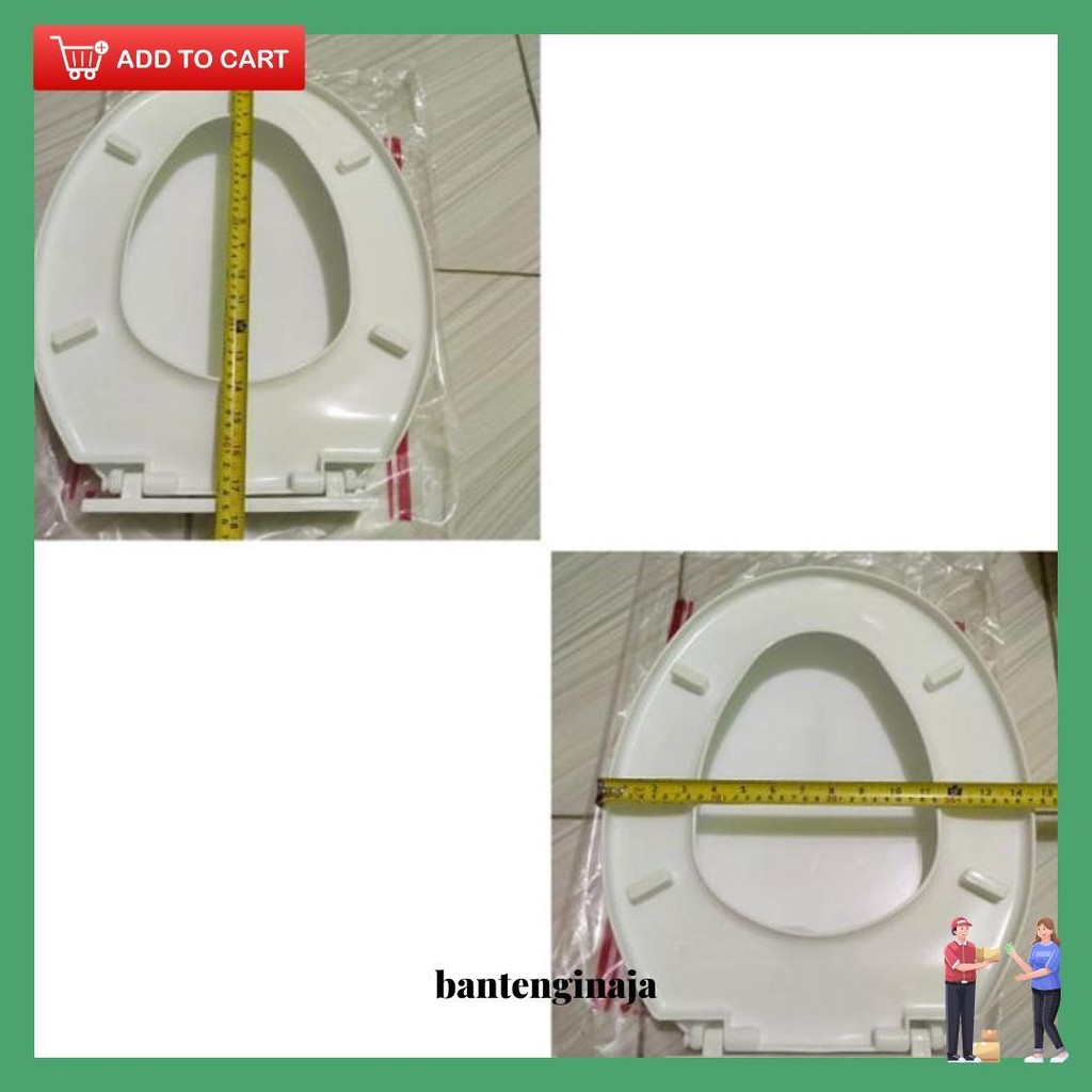 Tutup Closet Duduk Model Toto Universal All Warna Bantalan Karet - Hijau Siap Kirim