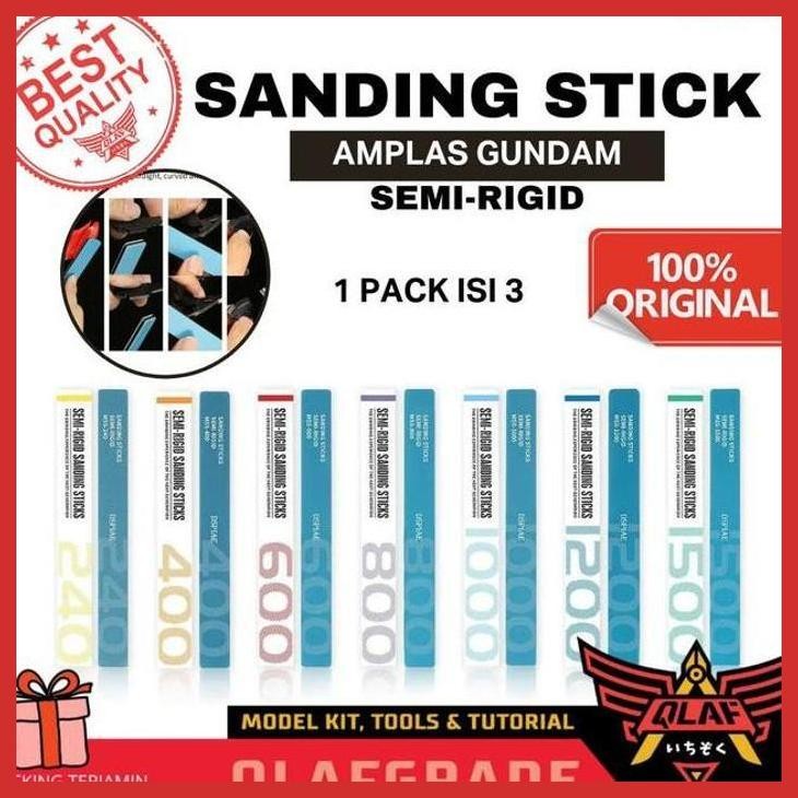 (GUNDAM) SANDING STICK 1200 ISI 3PCS MSS-1200 SEMI-RIGID SANDING STICKS DSPIAE SIAP KIRIM