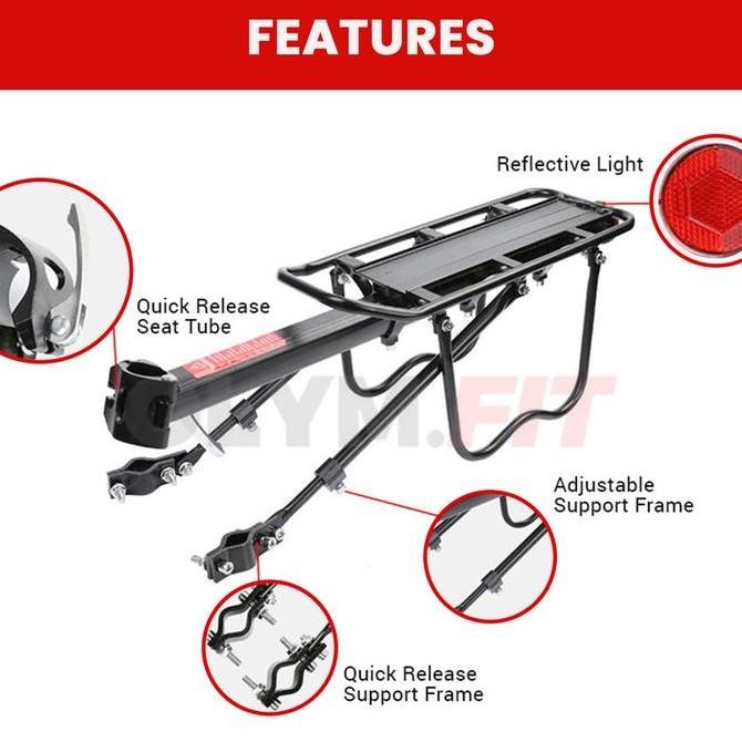 Rak Bagasi Belakang Boncengan Goncengan Sepeda Belakang MTB Seli Lipat