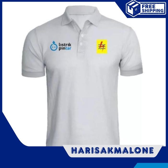 EKSKLUSIF KAOS POLO TSHIRT BAJU KERAH DISTRO LISTRIK PINTAR PLN BUMN POLOS CUSTOM INDONESIA PRIA WAN