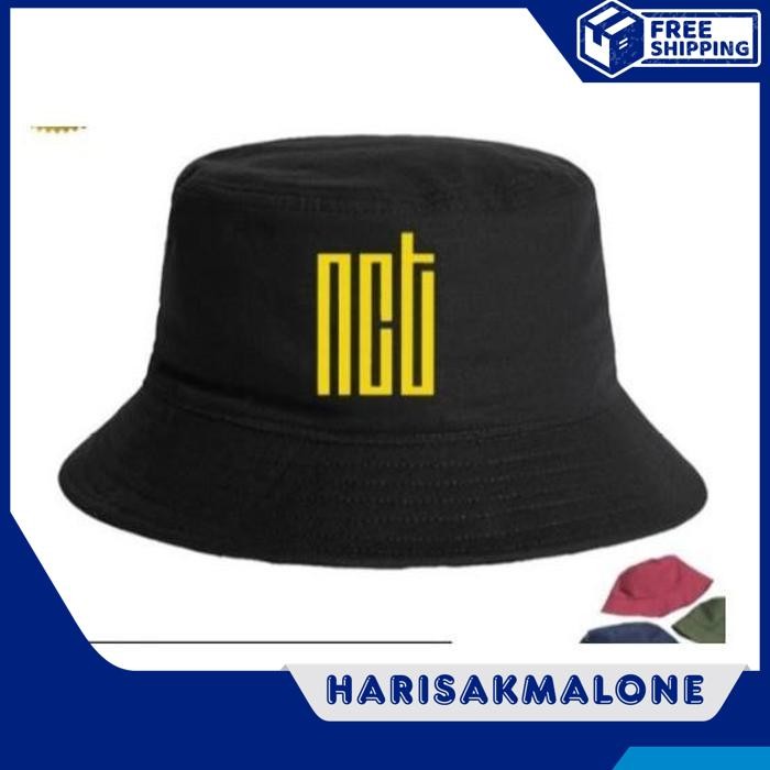 HEMAT TOPI BUCKET HAT CAP POLOS CUSTOM NCT KPOP INDONESIA PRIA WANITA UNISEX OBRAL MURAH DISTRO KORE