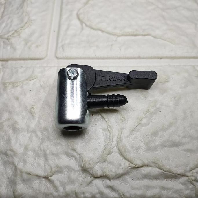 Promo Adaptor Kop Pompa Ban Dalam Sepeda Pentil Av Schrader Model Tekuk Lipat Besi Plastik Made In T