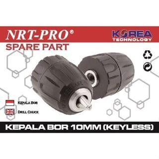 NRT-PRO Kepala Bor 10mm 3/8" Keyless Drill Chuck Cordless Tanpa Kunci **