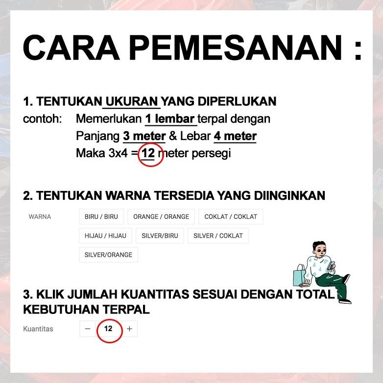 Hot Sale Terpal ulin terpal pvc semi karet grade A asli korea super tebal cod ~