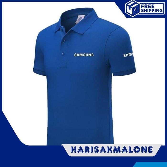 HEMAT KAOS POLO SHIRT TSHIRT BAJU KERAH DISTRO SAMSUNG ELEKTRONIK POLOS CUSTOM INDONESIA PRIA WANITA