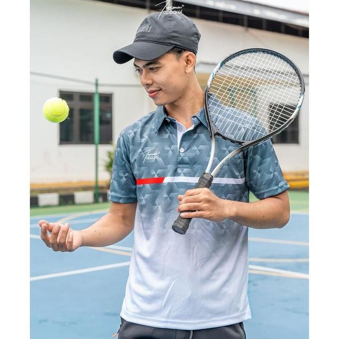 Jersey Tenis Kaos Dryfit Baju Olahraga Pria Lapangan TS