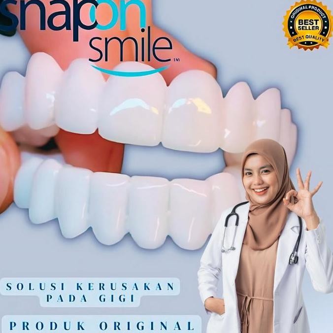Gigi Palsu Lepas Pasang Veenners Pelapis Gigi Atas Bawah Permanen Snap On Smile Original