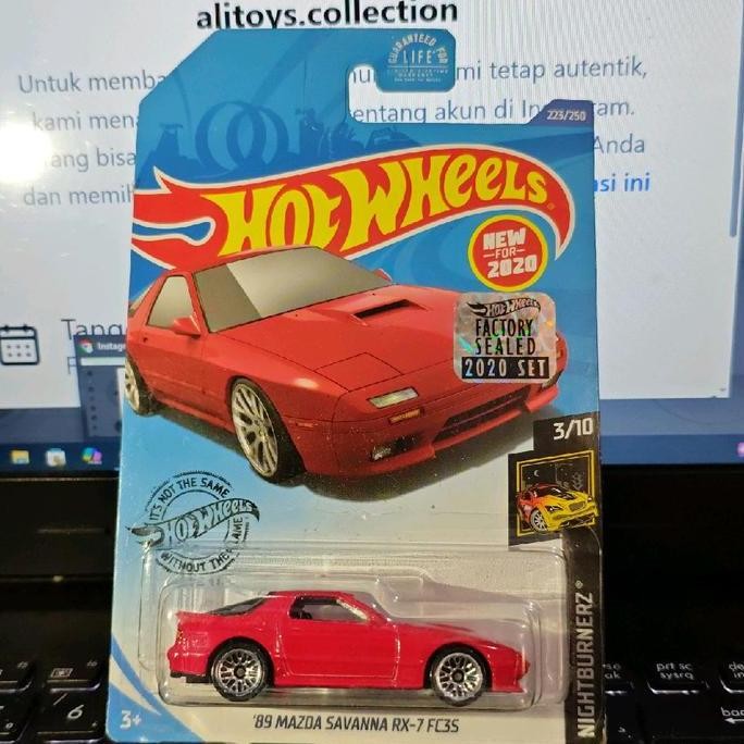 HOTWHEELS HOT WHEELS 89 Mazda Savanna RX-7 FC35 merah red Nightburnerz Factory Sealed FS 2020 set GH