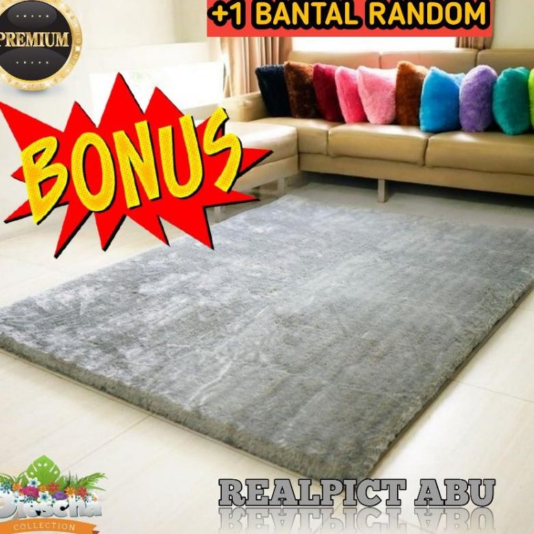 Karpet Bulu Kamar Tidur 200x150x4,5 Karpet Bulu Rasfur  Tebal Murah Karpet Bulu Tebal