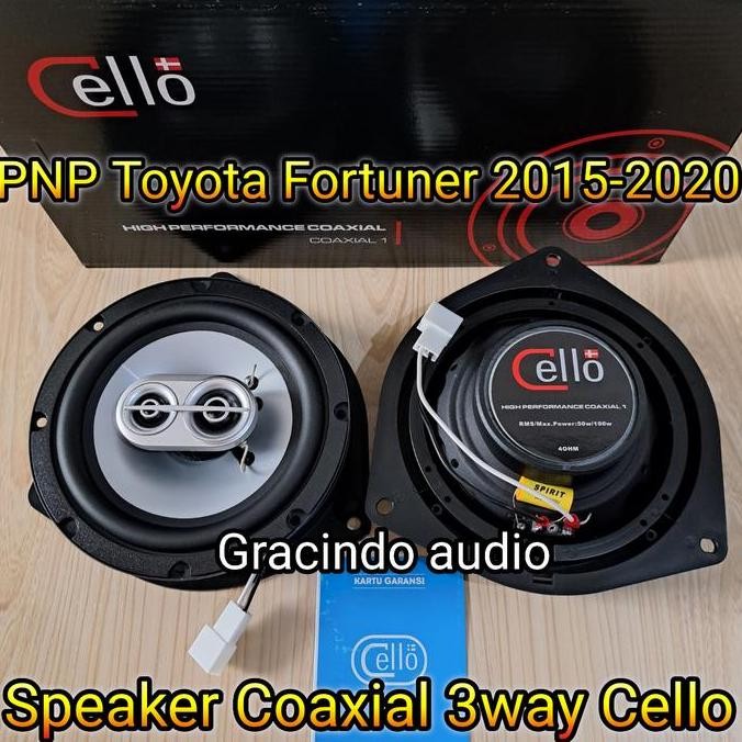 Speaker Pintu Coaxial Cello 3Way Pnp Oem Toyota Innova Fortuner 16-Now