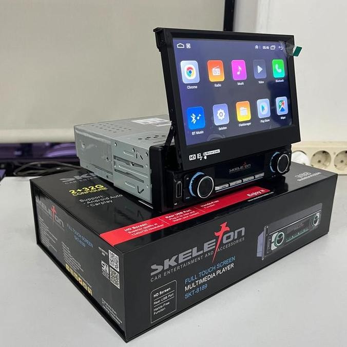 Head Unit Android Single Din Skt-8189 Sliding In-Dash Skeleton