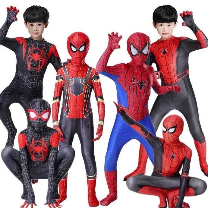 Kostum Spiderman Cosplay Halloween Onesie Superhero Marvel Avengers