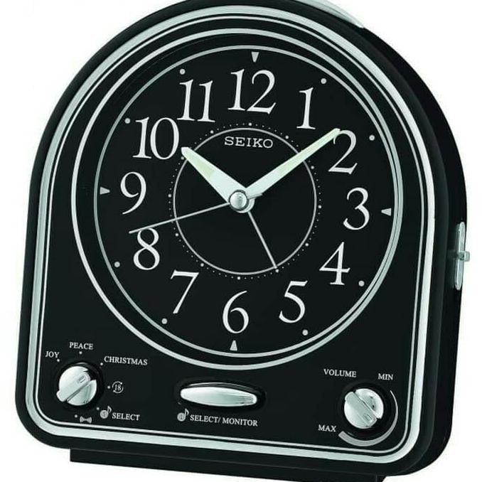 Jam Meja Weker SEIKO QHP003K Original Sweep 18 MELODY Lumibrite QHP003