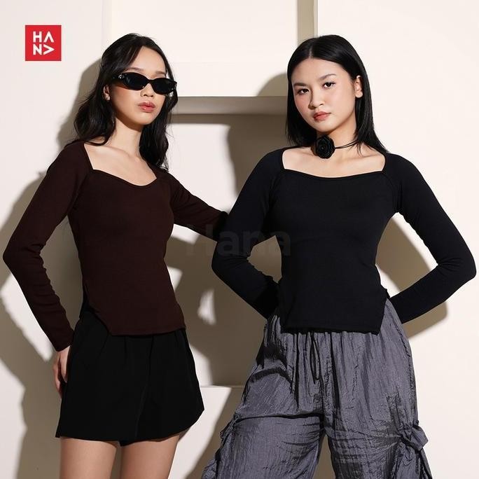 Hana Fashion - Millie Long Sleeve Top/Atasan Casual Wanita - TS711