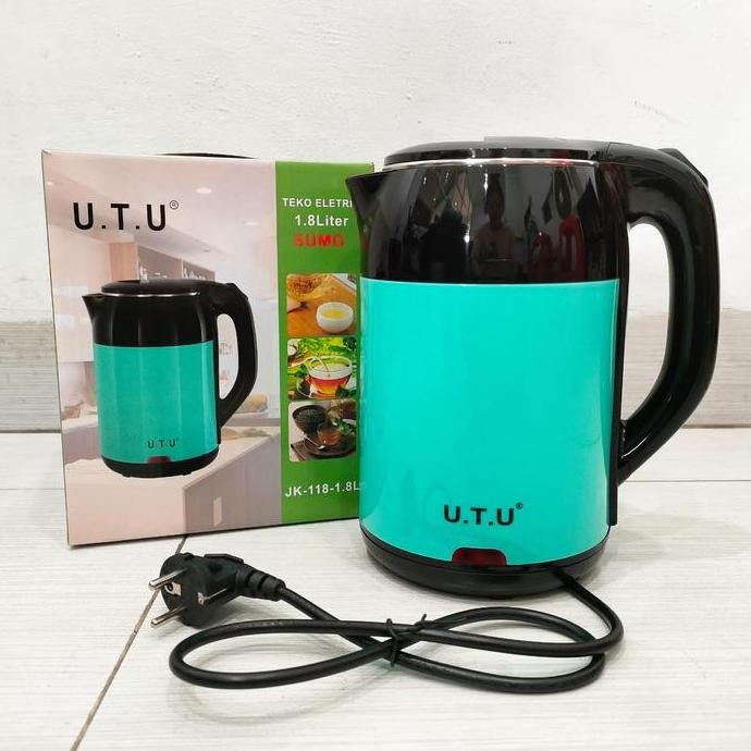 Kettle/Ceret/Teko Listrik Otomatis (Stainless Steel) 1.8 Liter
