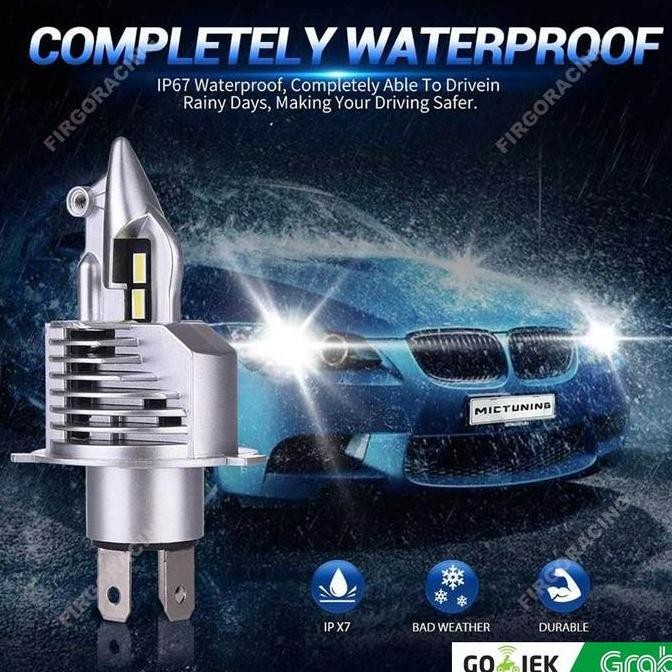 Fighter Lampu Depan Mobil Led H4 - Cool White 80W Csp Headlamp (2 Pcs)