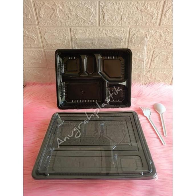 BEBAS ONGKIR - Mika Bento 5 Sekat BESAR / Bento Box 5 Sekat JUMBO (PER PACK)