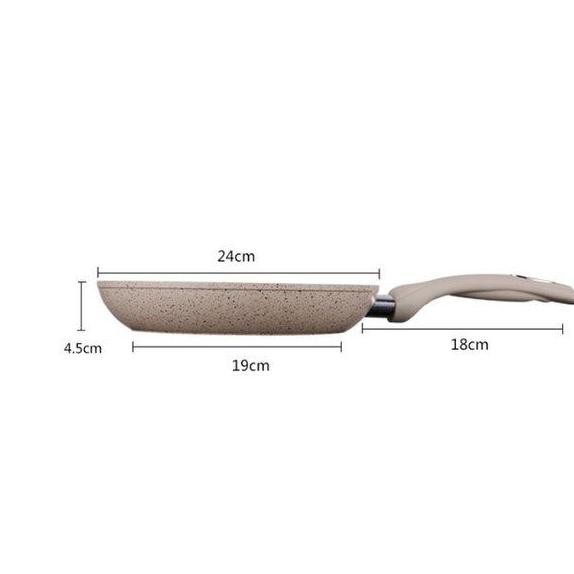 Kuali Keramik Wajan Full Keramik Teflon Frying Pan Ceramic Marble Indu