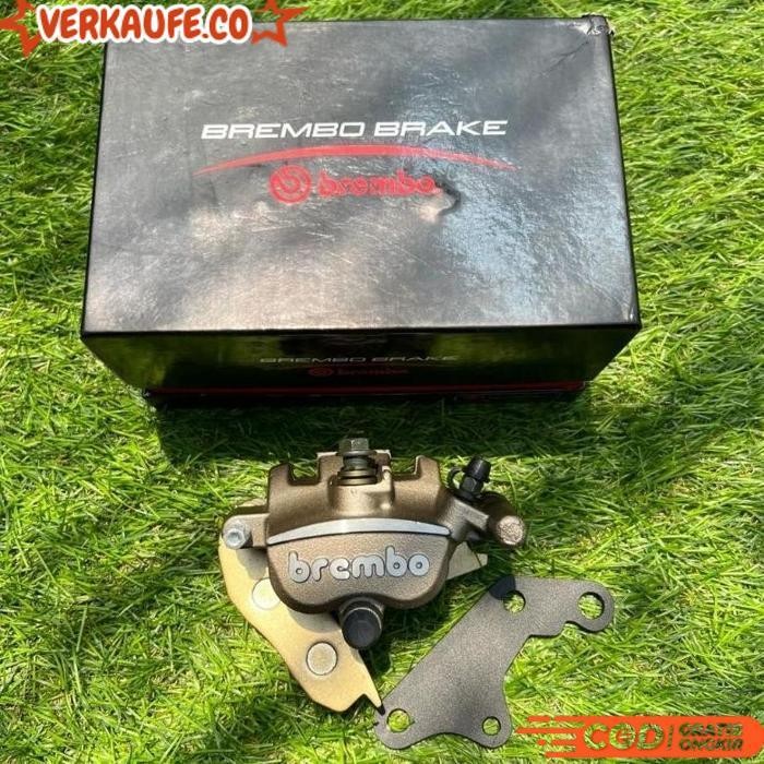 Exclusive Kaliper Brembo S4Mur41 2Piston Kanan Pala Babi Depan Cakram Set Braket Full Besi Tebal Pre