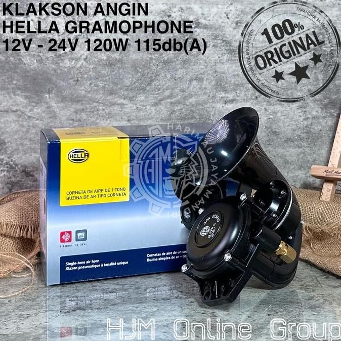 PROMO - KLAKSON ANGIN HELLA AIR HORN GRAMOPHONE TRUCK SCANIA VOLVO 12V - 24V