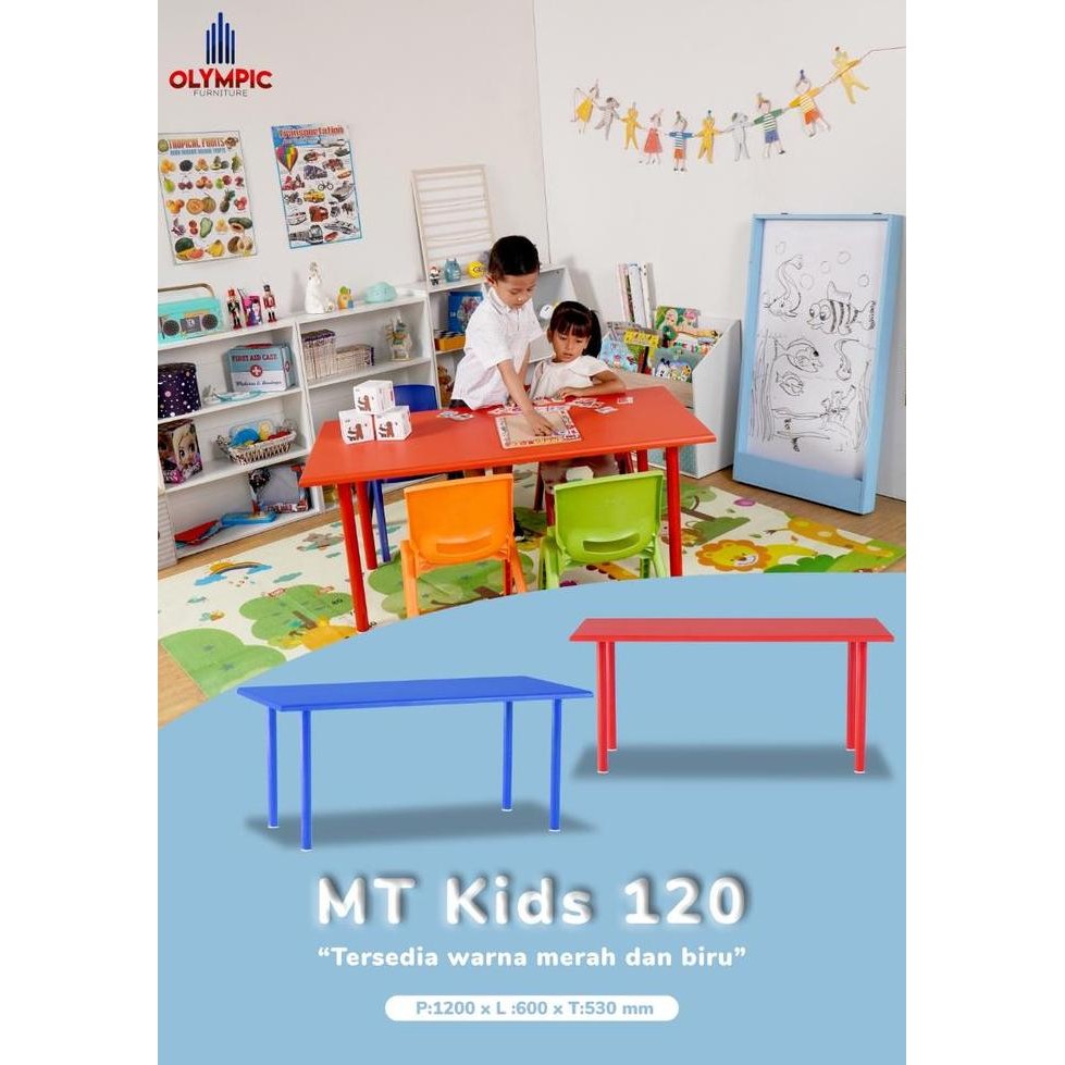 MT KIDS 120 MEJA BELAJAR ANAK OLYMPIC UNTUK TULIS BACA