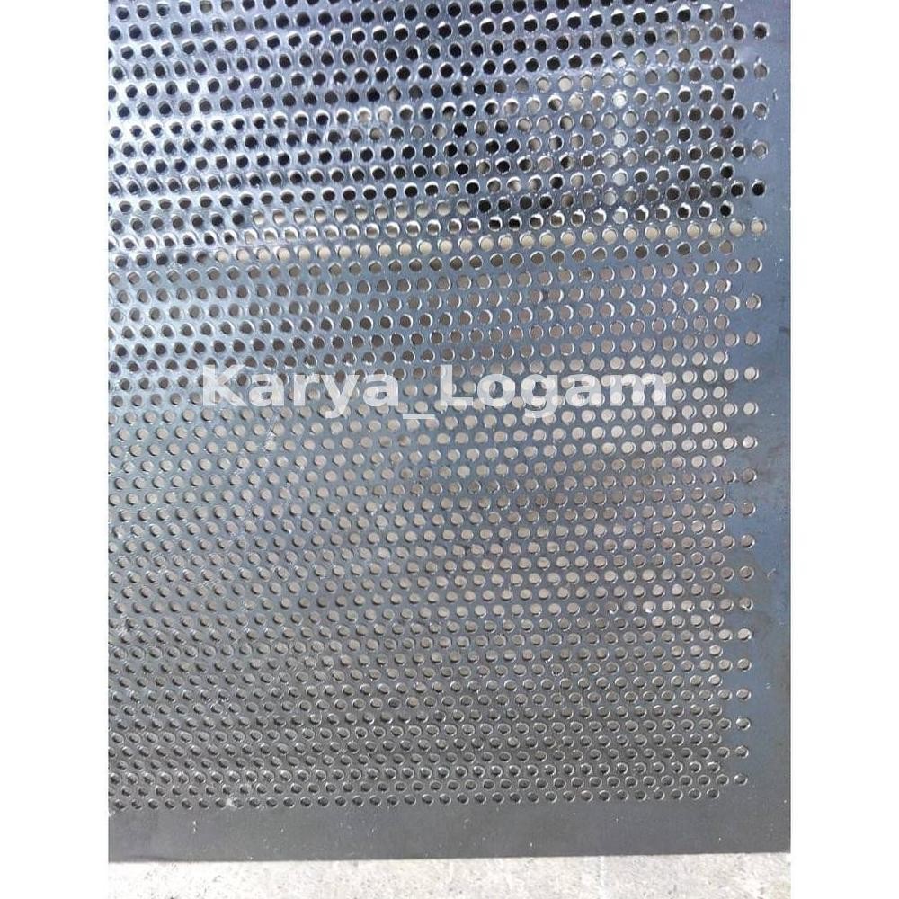 Plat Lubang Besi 1mm x 1.2 M x 2.4 M x dia. lubang 2 - 12 mm