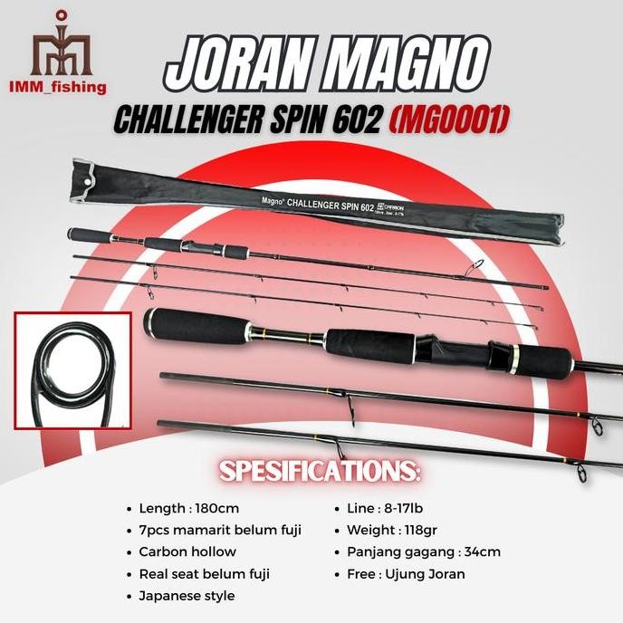 TERBARU - joran magno challenger spin 602