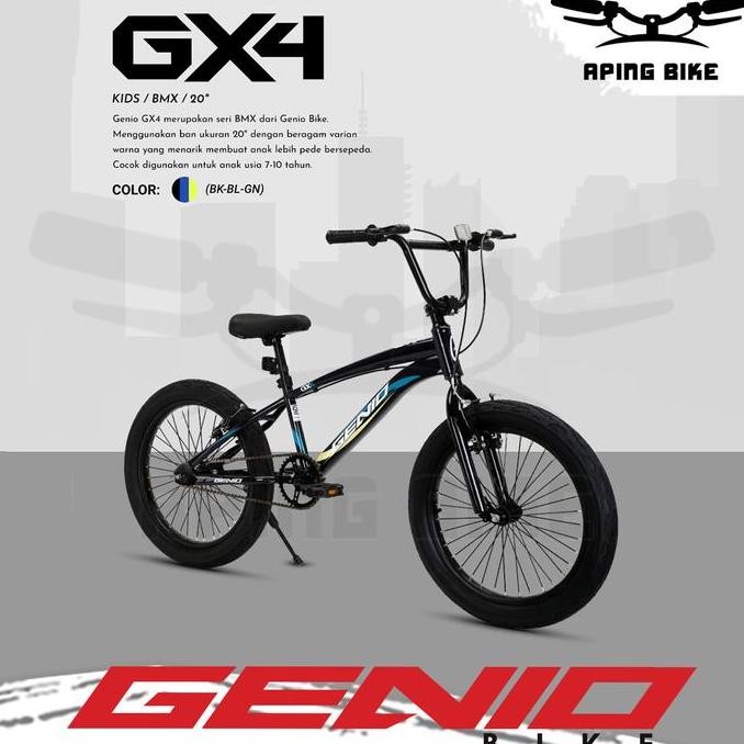 Sepeda Genio Gx4 20 Sepeda Anak Sepeda Bmx 20 Inch Ban Jumbo  (Dirakit 95%)