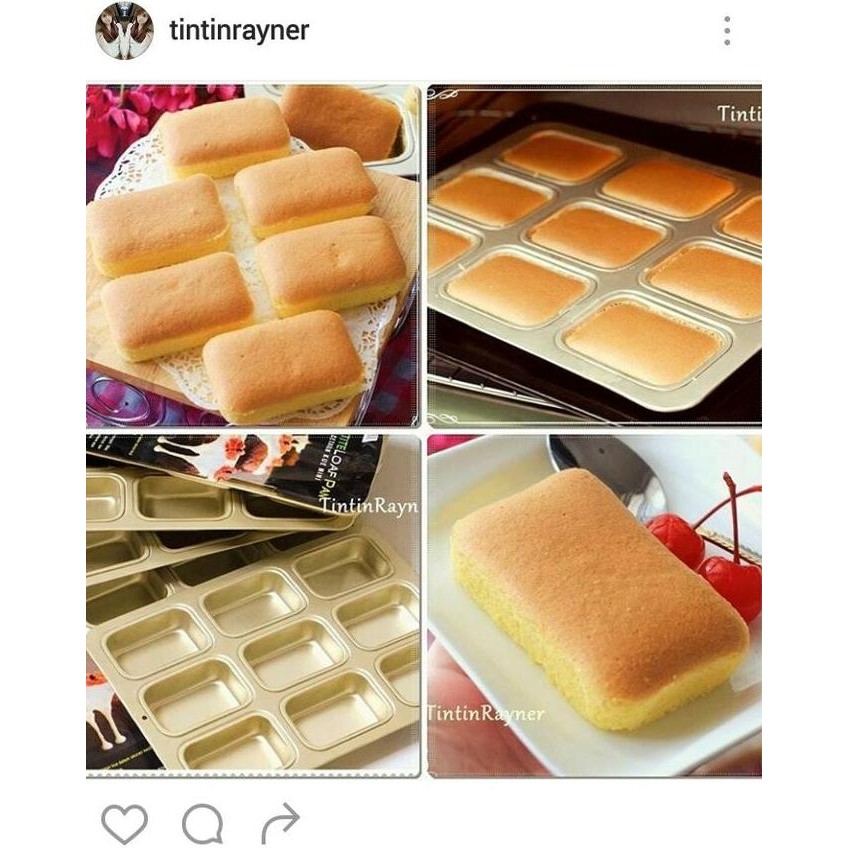 Mini Loaf Pan Loyang Muffin Kotak Ogura Cheese Cake Brownies