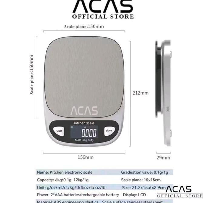 Timbangan Digital Electronic /Timbangan Dapur Acas