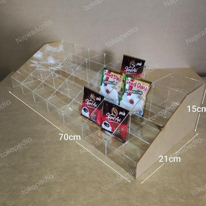 Akrilik Rak Kopi / Diplay Tempat Kopi / Rak Serbaguna