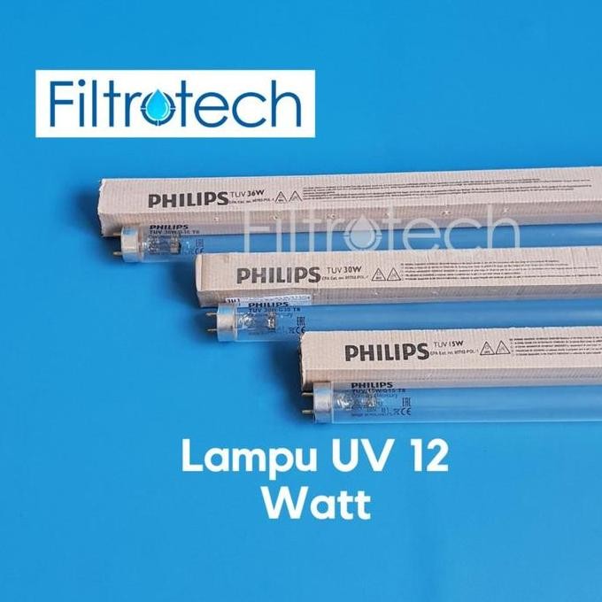 Bohlam Uv T8 Philips Tuv Ultraviolet 15, 30, 36 Watt Disinfectan Kuman Virus Lampu