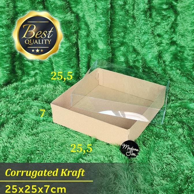 BOX MIKA - DUS KUE - KOTAK - KARDUS 25x25x7 CM