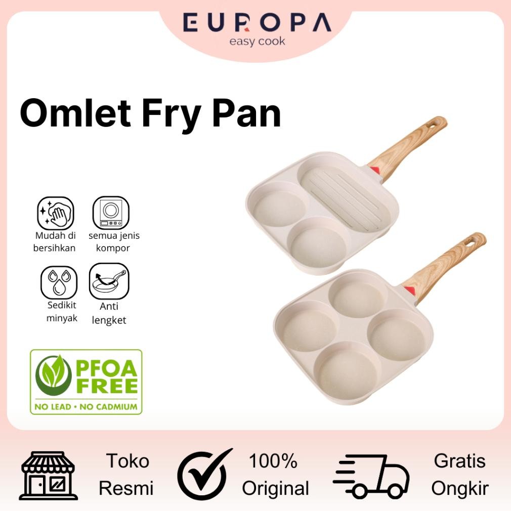 Panci Telur Wajan Penggorengan Telur Pancake Omlet Pan Breakfast Anti Lengket  EUROPA