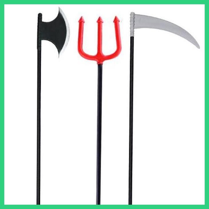 SALE HWWP MAINAN HALLOWEEN KAPAK IBLIS DEWA KEMATIAN SCYTHE SABIT - COSPLAY DRAMA PRANK FILM KOSTUM 