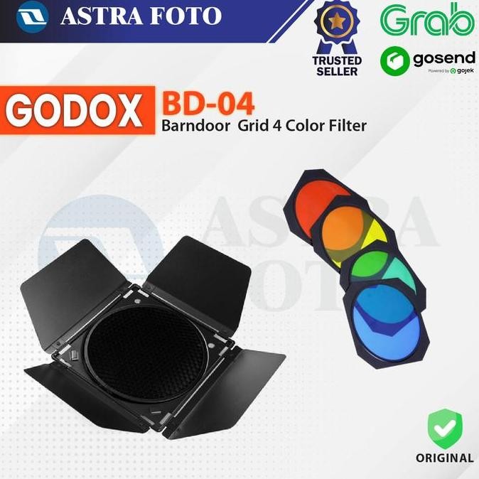 Godox BD-04 Barndoor Honeycomb Grid 4 color filter SL60w SL60 SK400