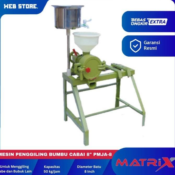 JERICOMM Mesin Giling Cabe 8" PMJA Mesin Penggiling Bumbu Cabai 8 Inch Gilingan Cabai PMJA-8 MATRIX
