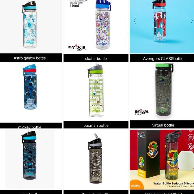 Smiggle Botol Minum Cewek Cowok 650 Ml Kado Drinking Bottle