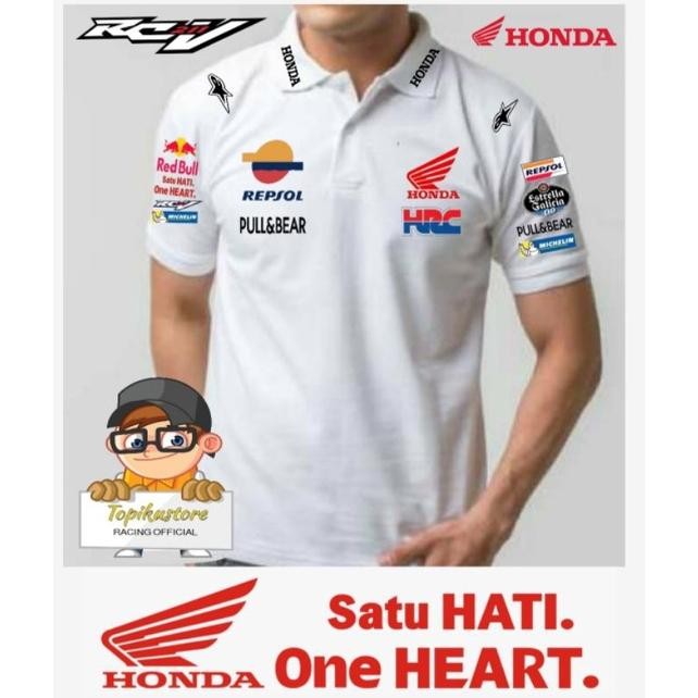 Kaos pria/Baju pria/Kaos Polo/Kaos Racing Team HONDA RPSL MOTOGP