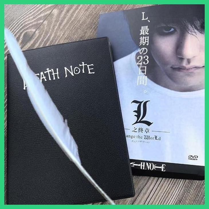 DISCOUNT DNOT SET PULPEN BUKU DEATH NOTE L CATATAN KEMATIAN AKSESORIS - COSPLAY DRAMA PRANK FILM KOS