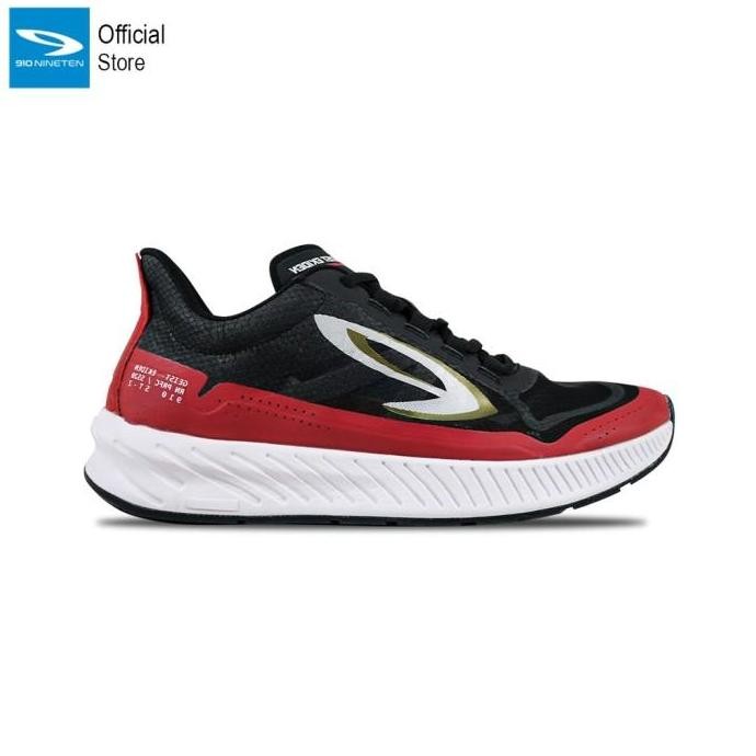910 Nineten Geist Ekiden Sepatu Running - Hitam/Merah/Putih Olahraga Lari Sport Outdoor