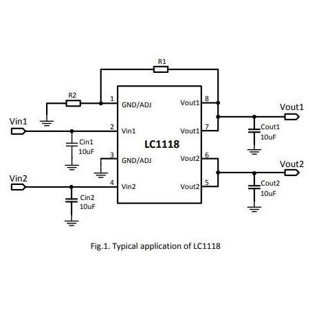 LC1118 BL1118 1118 1833 IC DC DC dual output 1.8 & 3.3V SOP8
