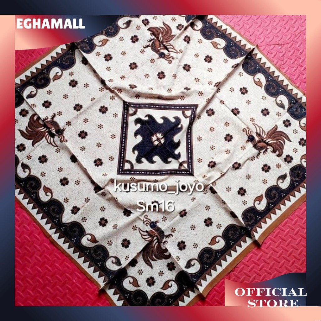 Udeng Batik Semi Tulis Katun  Segi Empat 1-35 Motif Cod