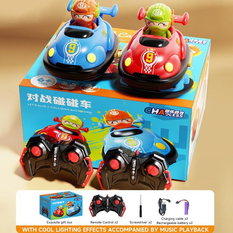 2pcs Mainan Gokart Mobil Remote Control Bumper Car RC Toy Mini Bomb Bomb Car sepak bola mobil balap 