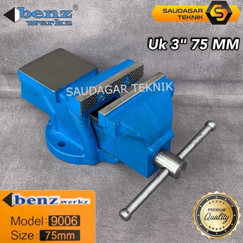 EDELWEIS Ragum Catok Meja Besi 3 Inch Vice Table Benz 3" Catok Paron Alat Penjepit Besi