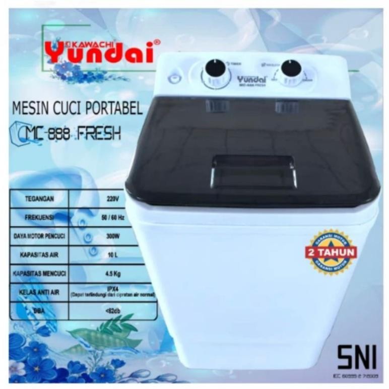 EDELWEIS- YUNDAI Mesin Cuci Portable MC 888 Fresh