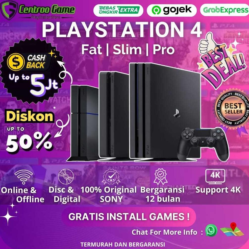 albertGokil- SONY PS4 FAT/PS4 SLIM/PS4 PRO 500GB 1TB Bundle Games Terbaru