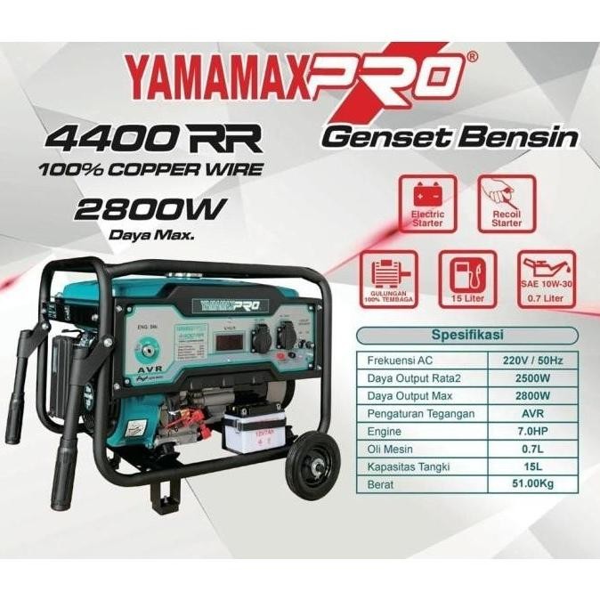 albertGokil YAMAMAX PRO 4400 RR/4400RR Genset/Generator 4 Tak 2800 Watt